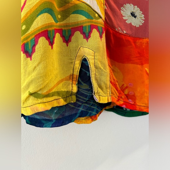 Sacred Threads Patchwork Midi Skirt L - Picture 9 of 10